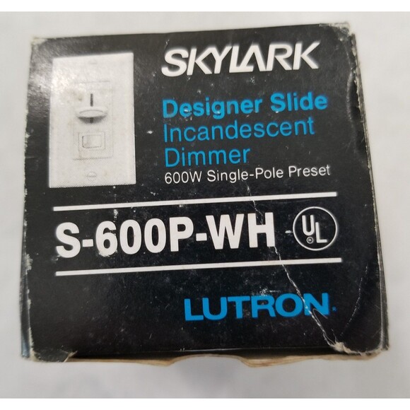 Lutron Skylark Low Voltage Dimmer SLV-600P-WH nib - Picture 5 of 7
